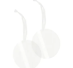 Acryl Anhänger "Rund" mit Band, 2er-Set
