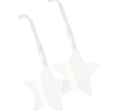 Acryl Anhänger "Stern" mit Band, 2er-Set