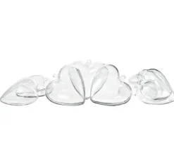 Acrylform "Herz", 6 cm, 6 Stück