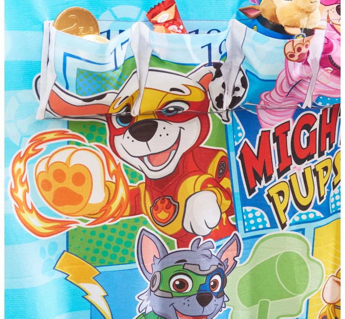 Adventskalender Stoffpanel "Paw Patrol Mighty Pups", ca. 150 x 80 cm