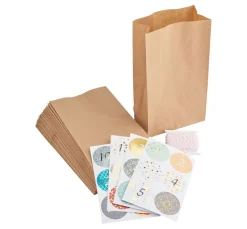 Adventskalender-Set "Kraftpapier", lebensmittelechte Papiertüten