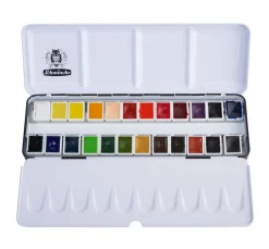 AKADEMIE Aquarellkasten mit ganzen Näpfen