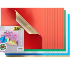 Alu-Faltblätter, 10 x 10 cm