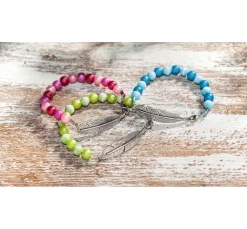 Anhänger mit Doppelöse "Federn", 3 Stück