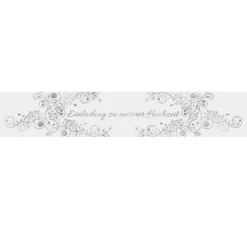 Banderole "Einladung zur Hochzeit"