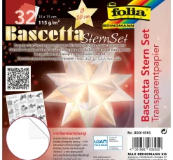 Bascetta-Stern Set "Transparentpapier", Weiß