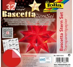 Bascetta-Stern Set "Transparentpapier", Rot