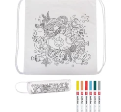 Bastelset Sportbeutel und Schlampermäppchen "Seaworld"