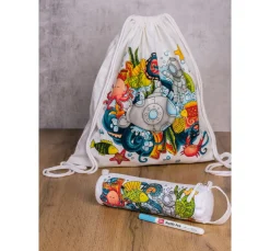 Bastelset Sportbeutel und Schlampermäppchen 