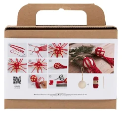 Bastelset Weihnachtskugeln "Makramee"