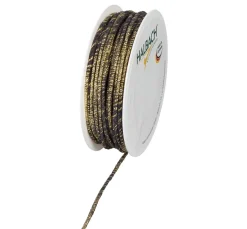 Baumwoll Kordel mit Lurex und formbarer Drahtseele