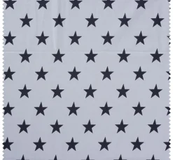Baumwoll-Stoff "Bergen", Sterne Grau