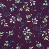 Baumwoll-Stoff "Brilliant" Zweige-Aubergine