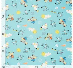 Baumwoll-Stoff "Dog Fun"