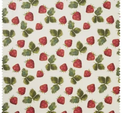 Baumwoll-Stoff "Erdbeeren", Acryl beschichtet