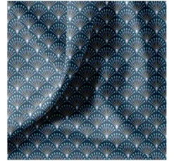 Baumwoll-Stoff "Fächer Indigo" Acryl beschichtet