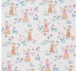 Baumwoll-Stoff "Garten-Mäuse"