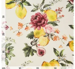 Baumwoll-Stoff "Lemon and Roses"