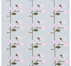 Baumwoll-Stoff Popeline "Sakura Zweige Smoke Blue"