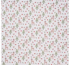 Baumwoll-Stoff "Rehe im Pilzwald"