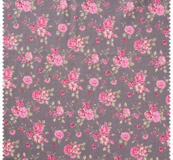 Baumwoll-Stoff "Rosenborg" Rosé/Taupe