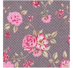 Baumwoll-Stoff "Rosenborg" Rosé/Taupe