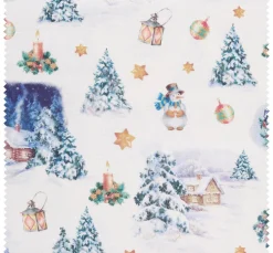 Baumwoll-Stoff "Weiße Weihnacht"