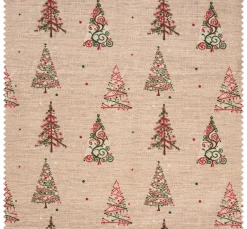 Baumwoll-Stoff "Weihnachtsbäume", Acryl beschichtet