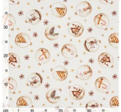 Baumwoll-Stoff "Weihnachtskugeln"