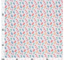Baumwoll-Stoff "Zahlen"