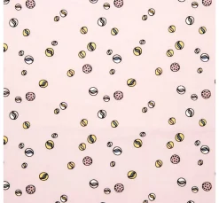 Baumwoll-Stoffzuschnitt "Murmeln Rosa"