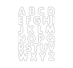 Blanko Magnet-Buchstaben