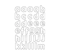 Blanko Magnet-Buchstaben