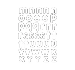 Blanko Magnet-Buchstaben