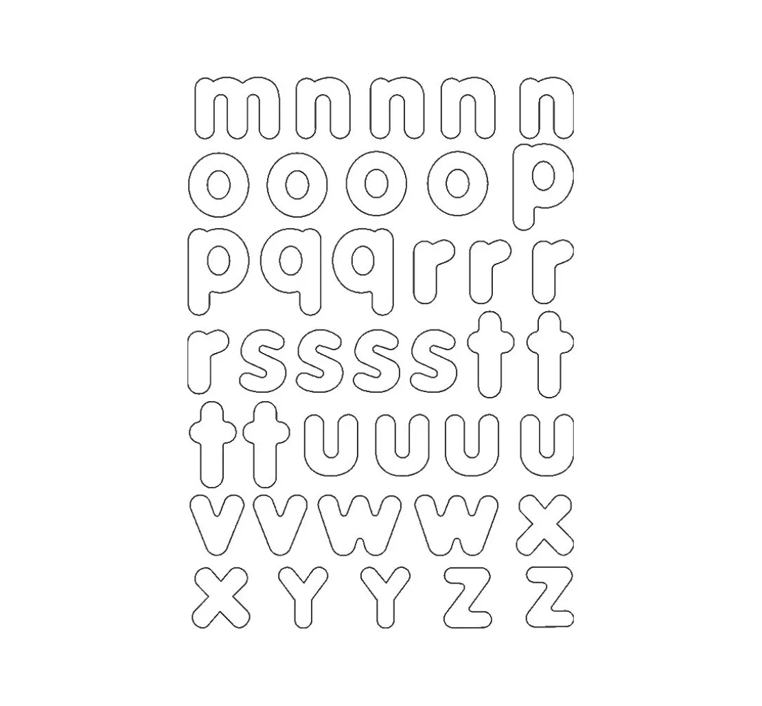 Blanko Magnet-Buchstaben