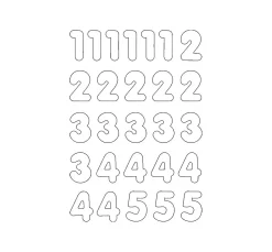 Blanko Magnet-Zahlen