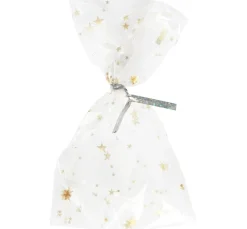 Bodenbeutel "Goldene Sterne" mit Verschlussstreifen