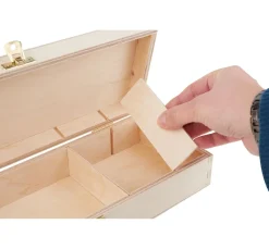 Brandmal-Kolben in Holzbox