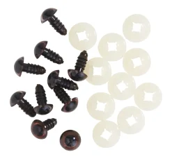 Bären-/Tieraugen zum Feststecken, Ø 9 mm