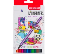 Bruynzeel Fineliner-Set, 12 Farben