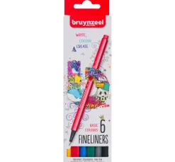 Bruynzeel Fineliner-Set, 6 St.