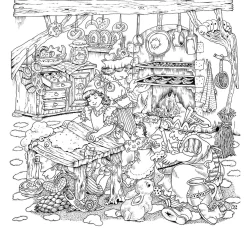 Buch "Christl Vogls Ausmalreise - Welt der Weihnachtswichtel"