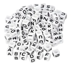 Buchstabenperlen "Schwarz"