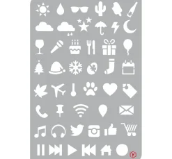 Bullet Journal Schablone "Icons"