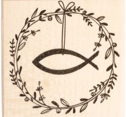 BUTTERER Stempel "Festtagskranz mit Fisch"