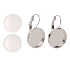 Cabochon-Ohrringe mit Verschlußhaken