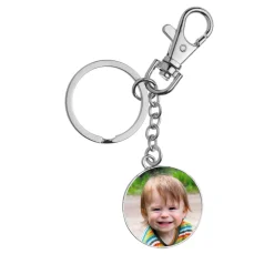 Cabochon-Schlüsselanhänger mit Karabiner "Rund"