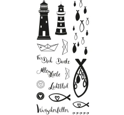 Clear Stamps "Leuchtturm, Fische & Co"