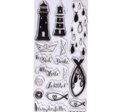 Clear Stamps "Leuchtturm, Fische & Co"