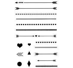 Clear Stamps "Pfeile & Linien"